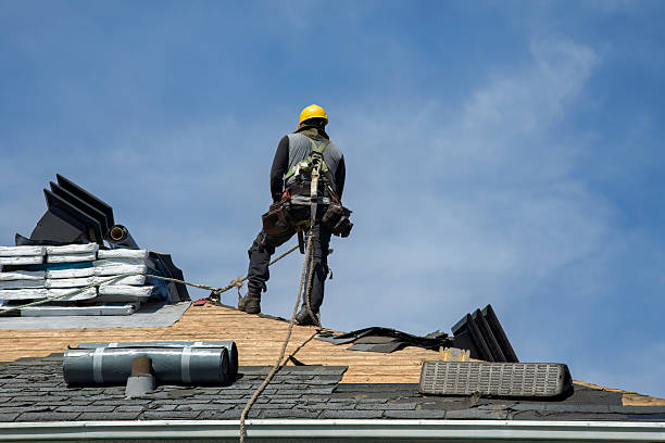 Professional Gutter Installation technician working in Camp Murray, WA